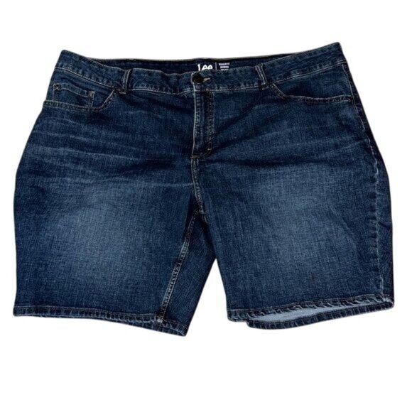 Lee Womens Bermuda Mid Rise Regular Fit Jean Shorts 26W - Picture 1 of 8